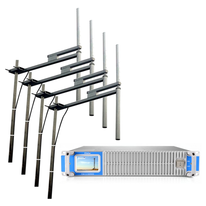 FMUSER 1500 Ватт 1.5KW FM радио передатчик Комплект FSN-1500T 1.5KW сенсорный экран FM передатчик с 4 * FU-DV2 антенна + возможностью погружения на глубину до 30 м 1/2 "кабеля