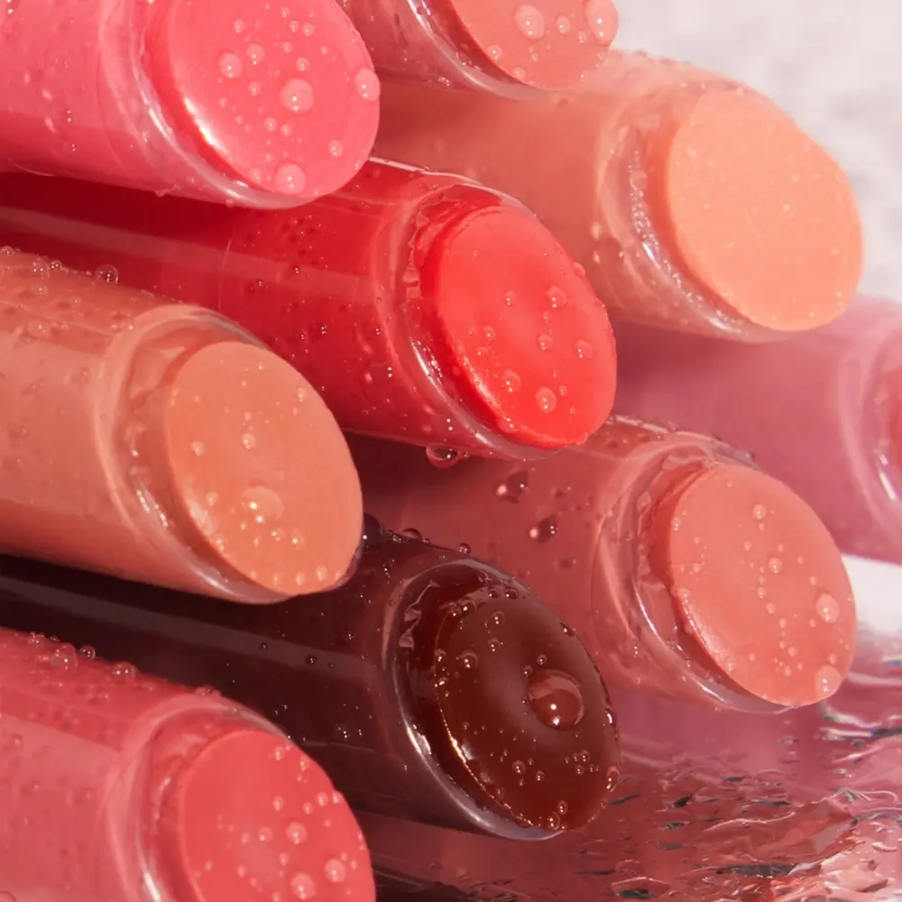 Customize Long Lasting High Hydrating Plump Lip Gloss Lipstick Natural Vegan Silk Texture Pink Private Label Tinted Lip Balm