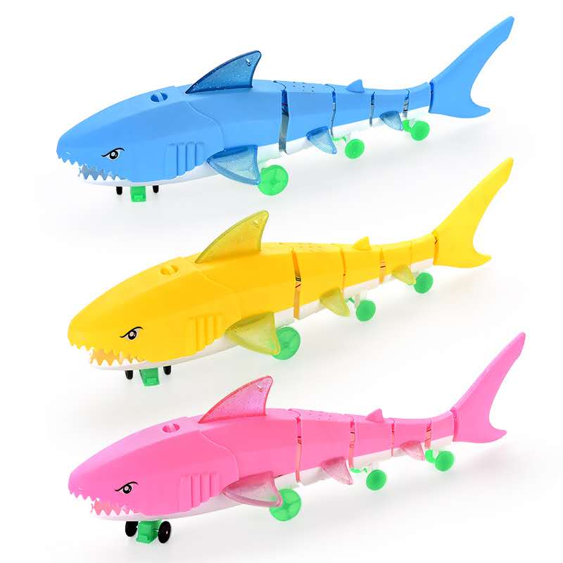 New hot shark design plastic light -up led toys with string for kids party play