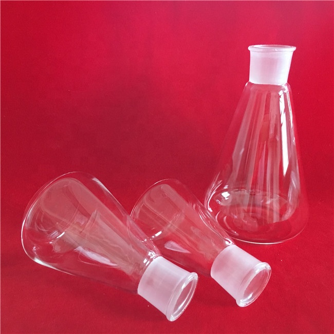 Прозрачная Кварцевая колба Erlenmeyer