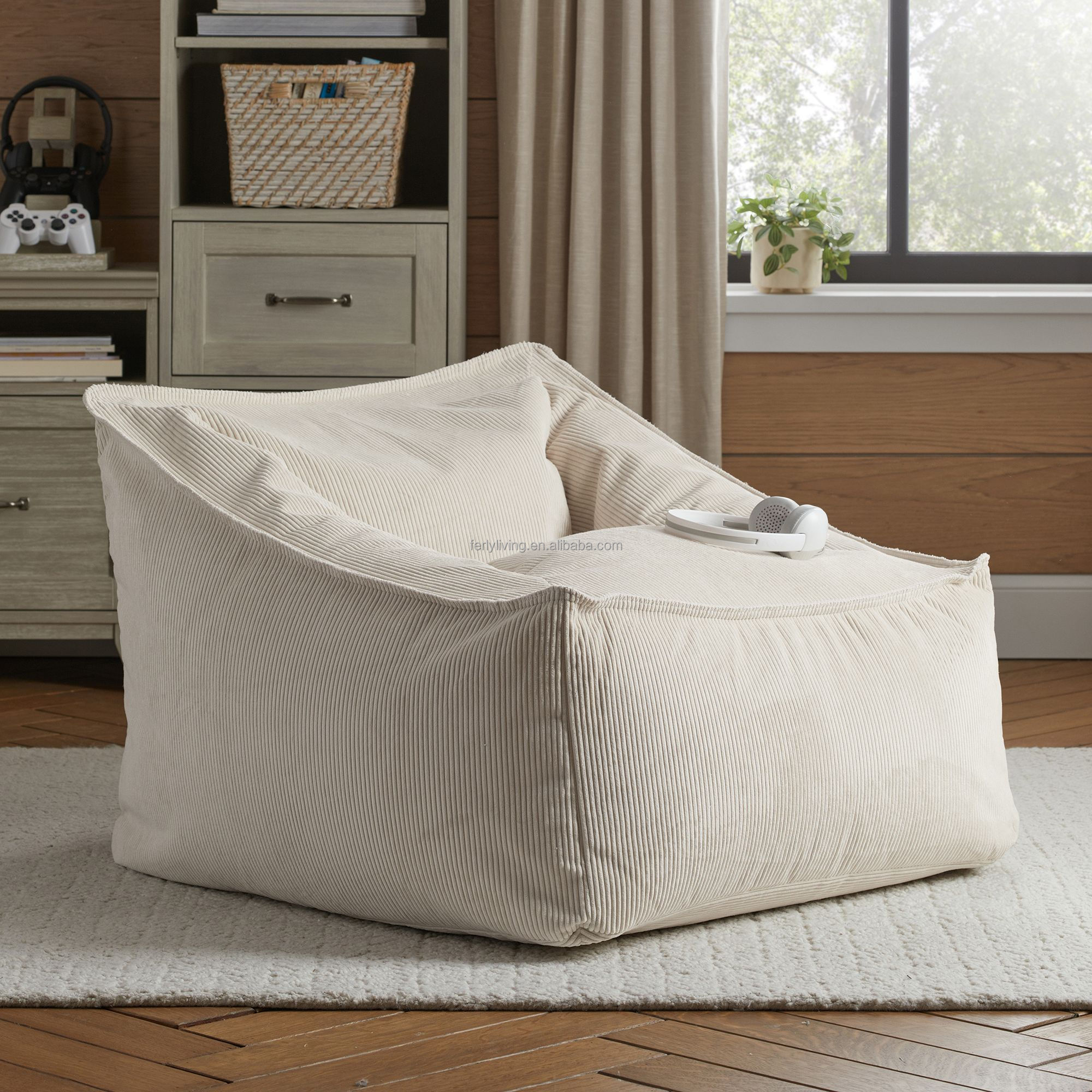 American Modern Living Furniture Living Room Chair Linen Single Armchair Sofa Lounge Sets