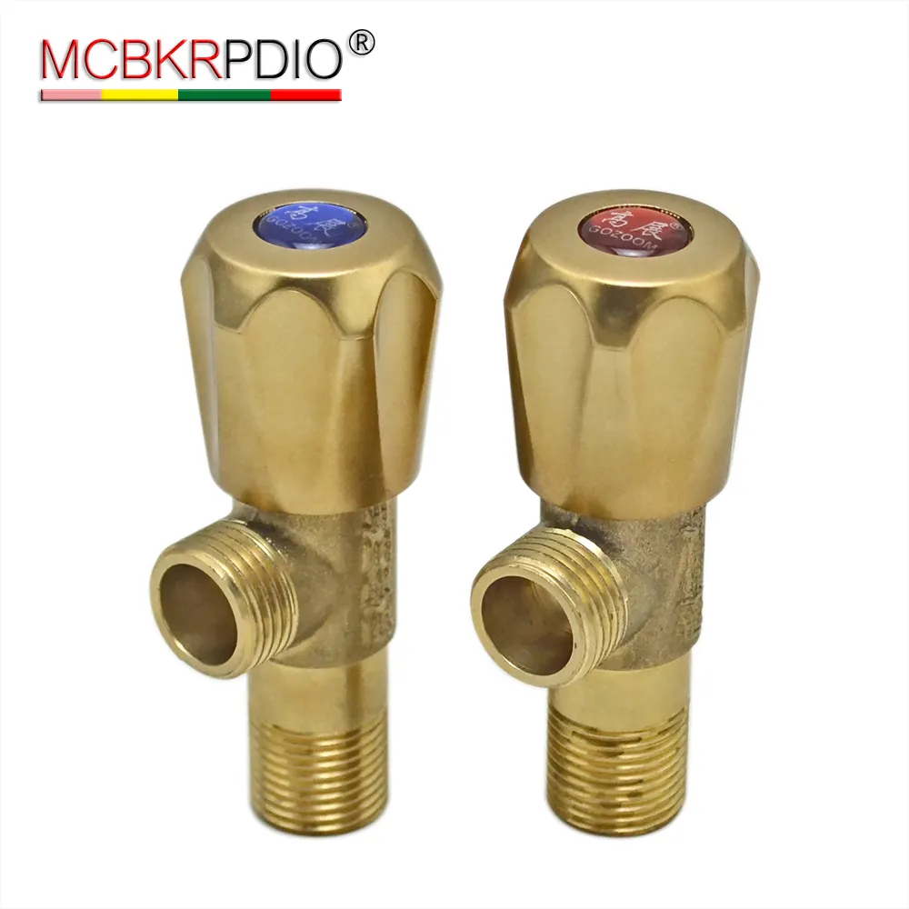 MCBKRPDIO Factory Direct gold Chromed Useful Good Price Brass Triangle valve for Bathroom