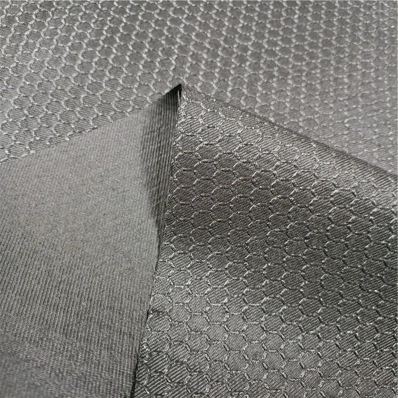 Antiskid Silicone Printed Hexagonal dots cloth oxford coated non slip pvc dots fabric anti slip fabric
