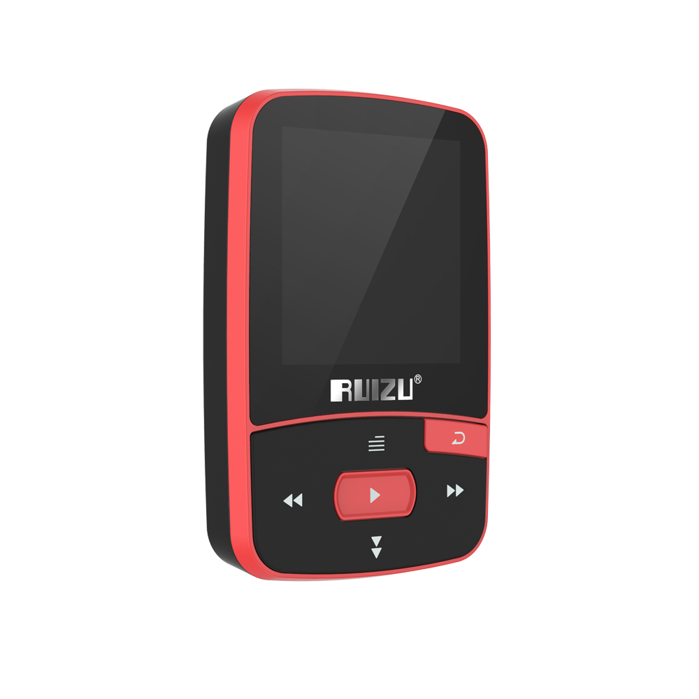 RUIZU X50 Sport BT MP3 Player 8GB Mini Clip, with Screen Support FM, Recording, E-book, Clock, Pedometer Clip mp3 player