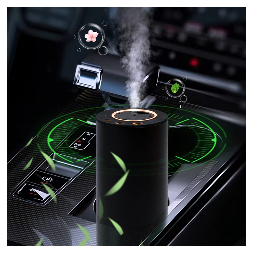 Small Silicone Control Panel Portable USB Cordless Waterless Diffuser Scent Diffuser Smart Car Aroma Air Diffuser