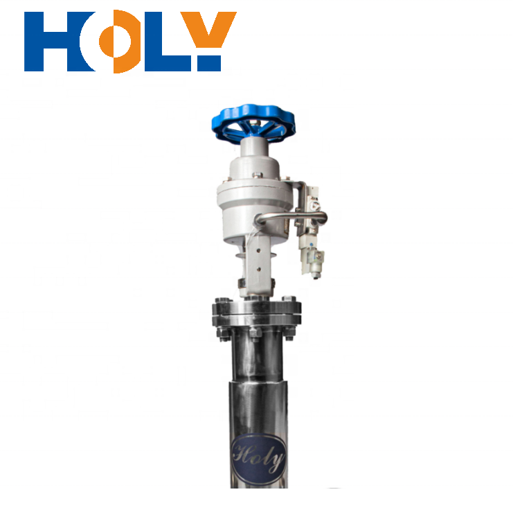 DN50-80 Vacuum Insulated Pneumatic Shut off Valve which controls Liquid Helium in Vacuum Jacketed Piping