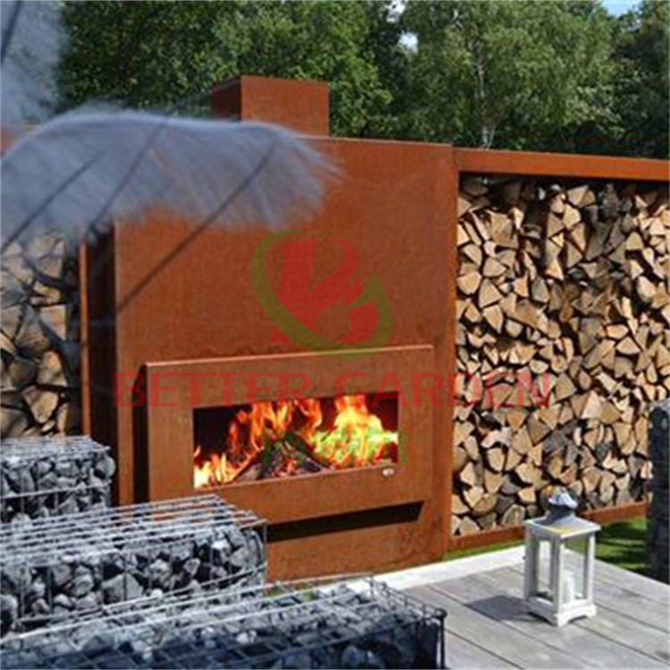 Стальная чаша для камина Corten, уличная чаша, вставка для дровяного камина