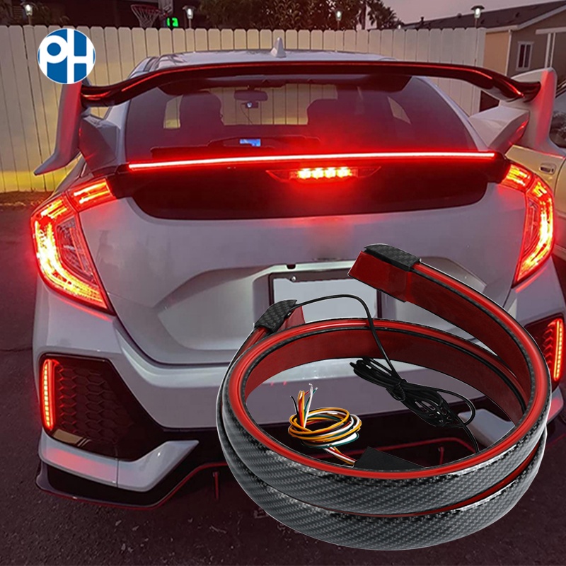 PH Новейший автомобильный многорежимный задний фонарь 12 В Универсальный Автомобильный светодиодный задний спойлер комплект губ для багажника автомобиля