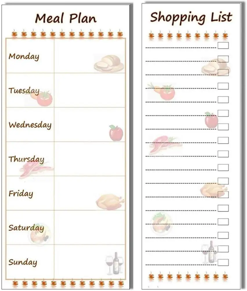 Notepad Magnetic Refrigerator Shopping List Pad Magnetic Notepad