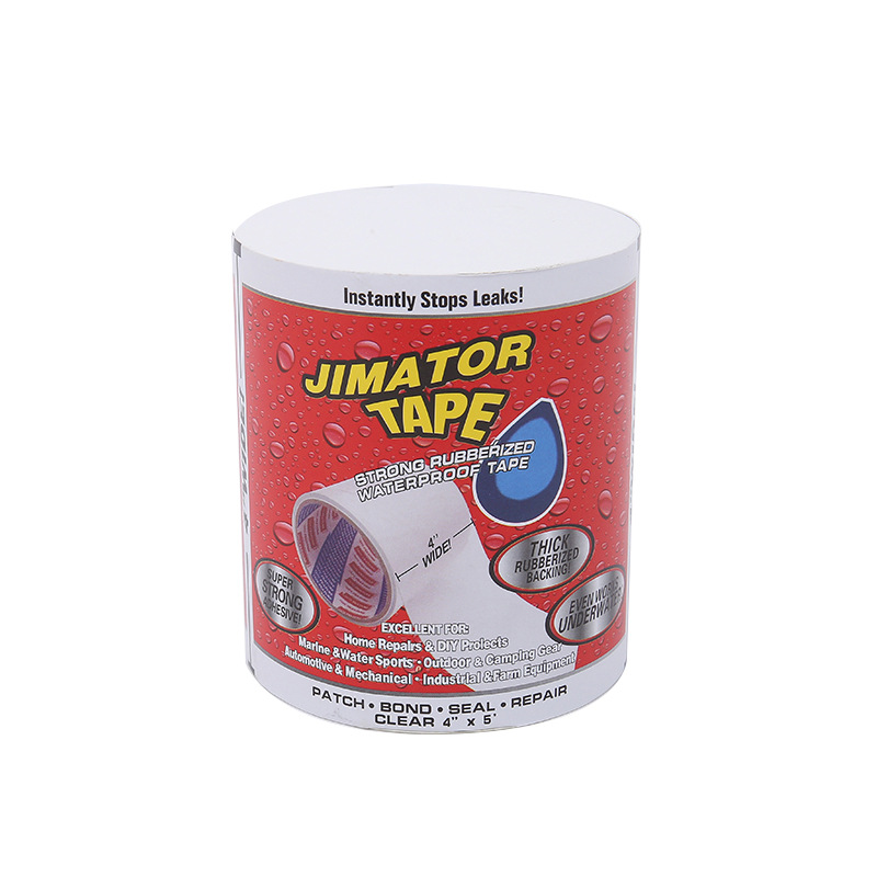 Super Strong Repair Rubberized Waterproof Rubber Seal Tape,4" X 5',White,Clear And Black Flex Glue Rubberized Waterproof Tape