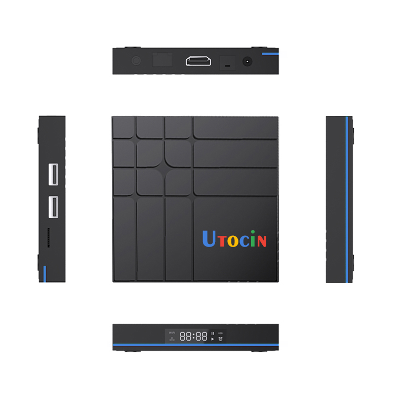 ТВ-приставка Utocin S12 Android 11 ATV Smart TV BOX Amlogic S905y4 медиаплеер с поддержкой 4K 2,4G 5G WIFI H.265 телеприставка 2G 16G
