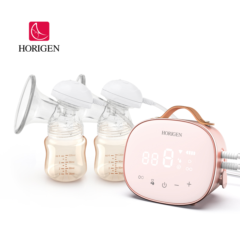 Двойной Электрический молокоотсос Horigen, натуральные 3D молокоотсосы для грудного вскармливания, поставки молокоотсоса