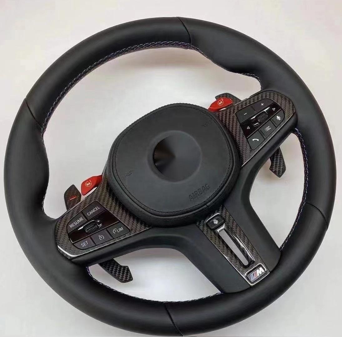 Рулевое колесо из кожи или углеродного волокна для BMW, F13 F14 F15 F16 F22 F30 F31 F32 F33 F34 F80 F82 F83 F85 F86 F87 M2 M3 M4 M5 M6