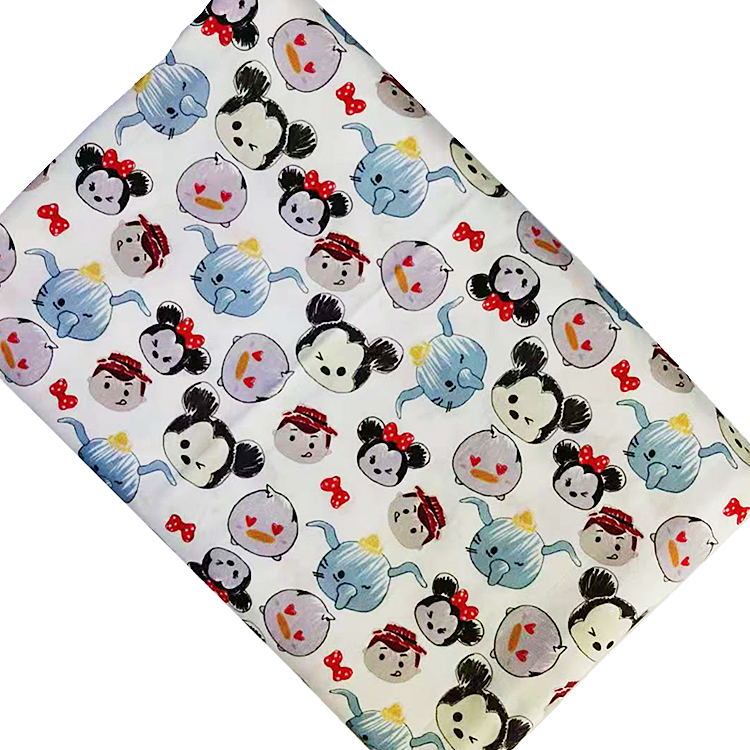 Digital Printed pure Fabric 100% Cotton plain woven Poplin Custom printed Woven cotton Fabric for baby clothing