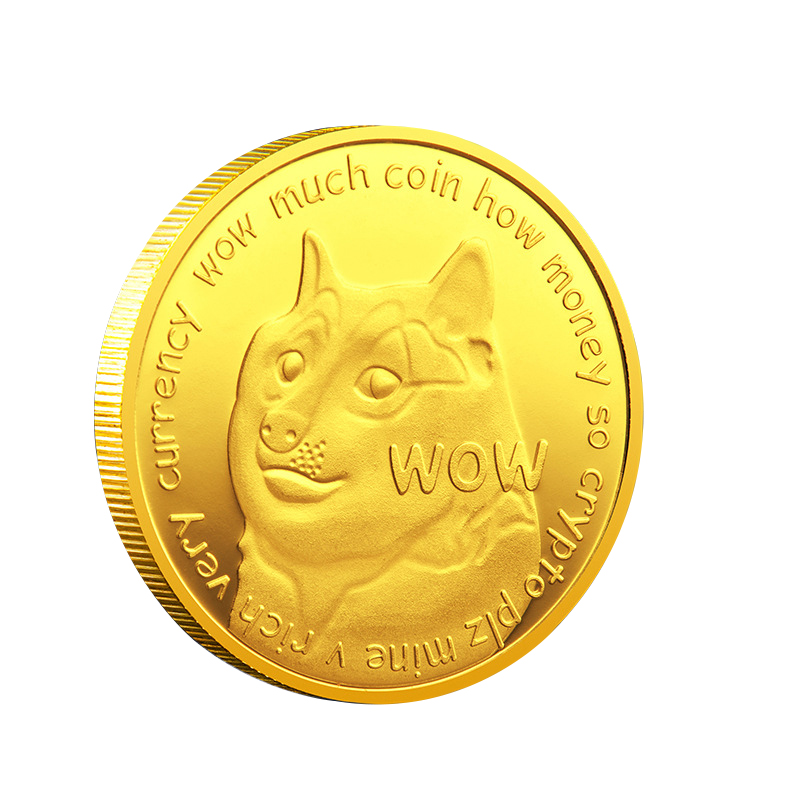 Оптовая продажа, персонализированные памятные монеты Dogecoin для майнинга с печатным рисунком золота и серебра