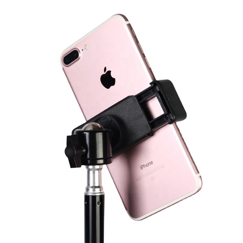 Factory wholesale custom high quality portable adjustable 360 degree rotating selfie silver aluminum tripod