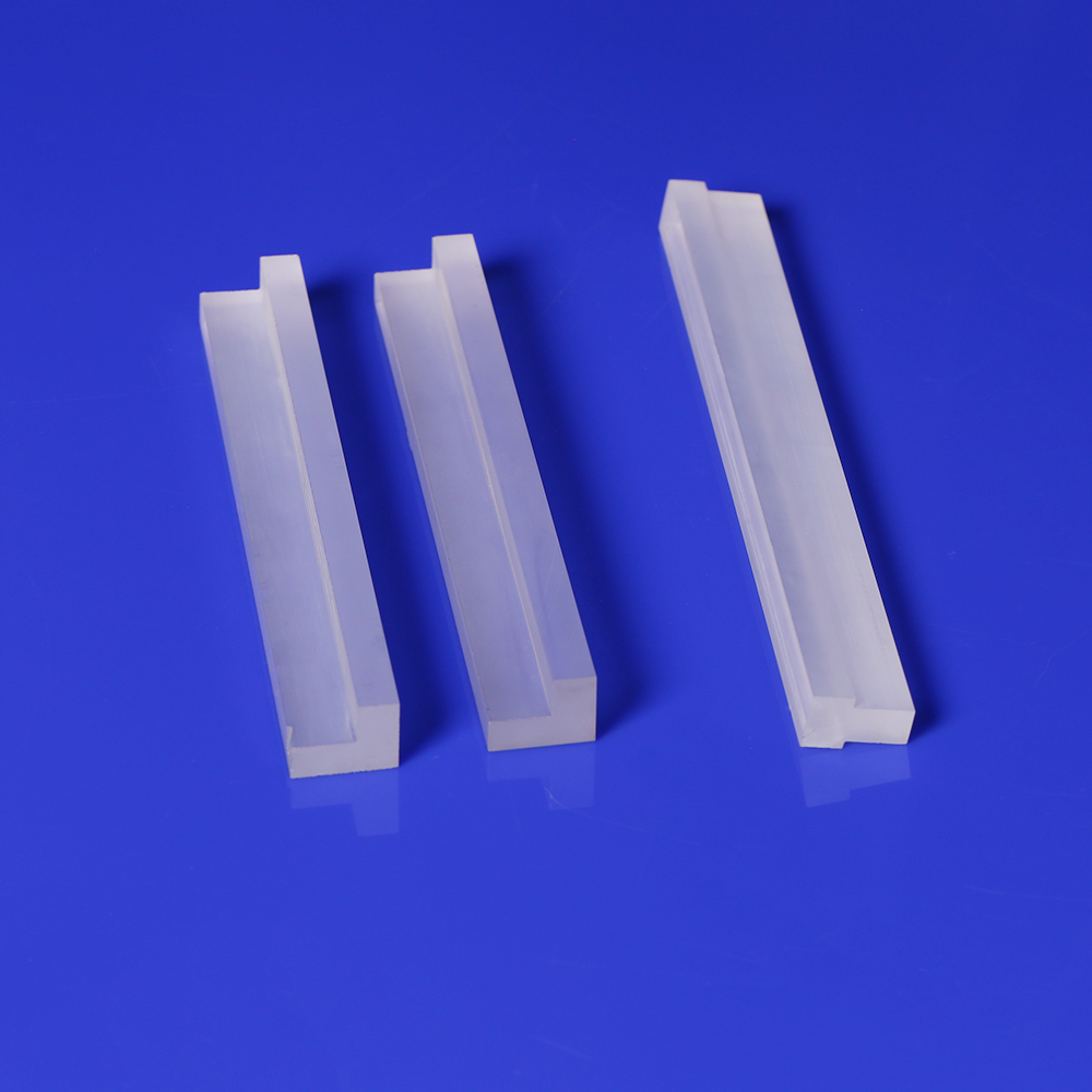 Frosted Steps L-shaped Quartz Glass Strip Bar with Integrally Formed