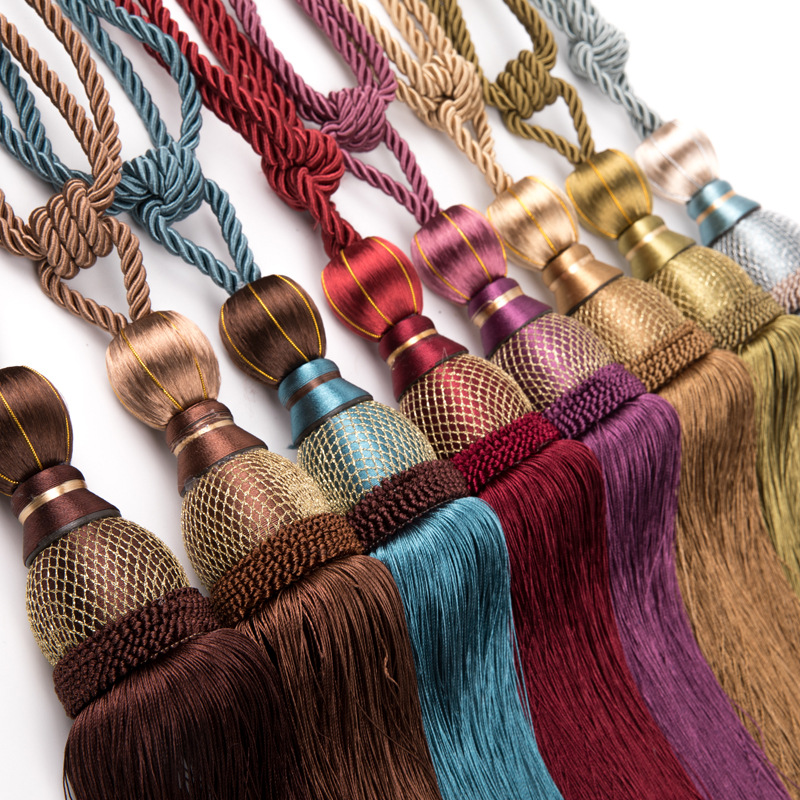 Gourd crystal double ball Colorful single ball curtain tieback tassel