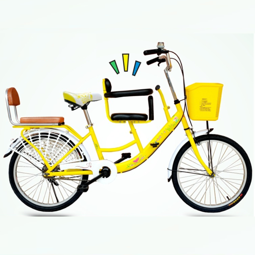 luchen2021 Factory price two seat folding bike mother baby folding bike mother and child baby folding bicycle