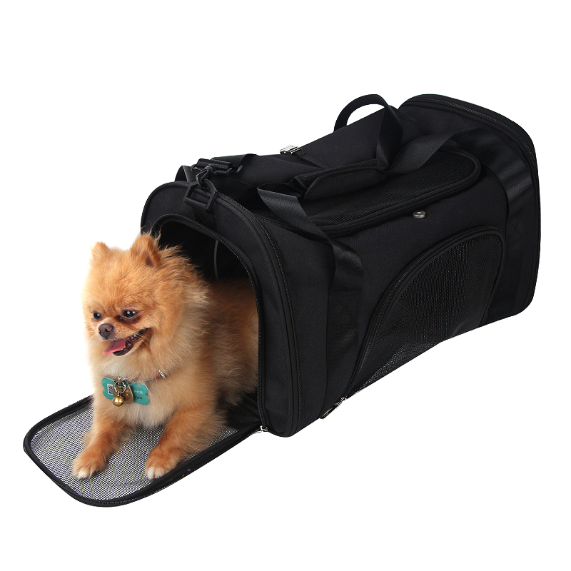Single Shoulder pet handbag Foldable Portable Soft Pet Carrier Dog Breathable Net Cloth Collapsible Bag Puppy Carrier Duffle Bag