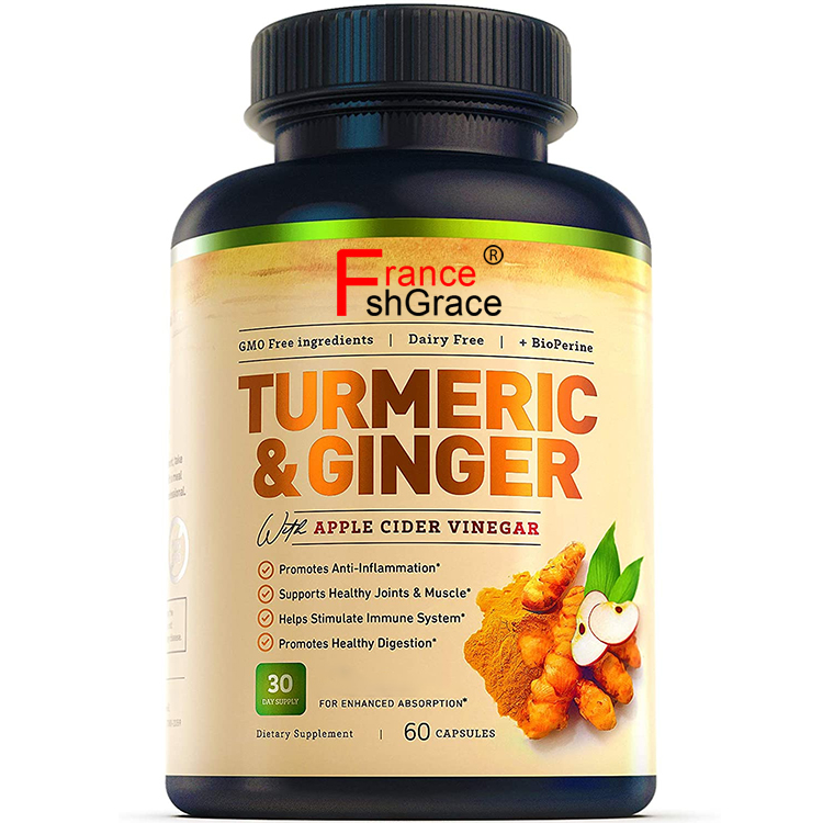 Cheap Price Organic Herbal Health Supplement Immune System Joint Muscle Turmeric Ginger Root Extract Powder Capsules