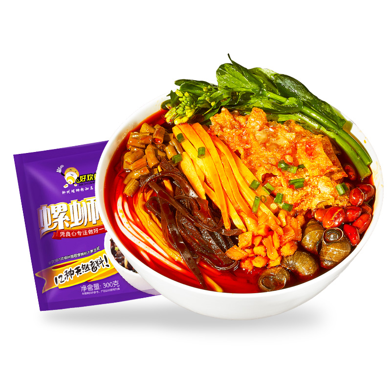 haohuanluo 300g/bag Liuzhou river snails rice noodles luosifen Chinese popular instant noodle sour and spicy hot selling