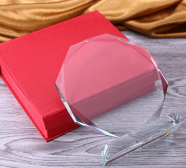 Yiwu Collection crystal trophy craft souvenir award gift blank glass crystal craft souvenir plaque awards K9 crystal trophy