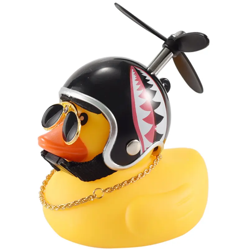 Wholesale Motorcycle Bike Bell Broken Wind Duck Riding Light Cycling Accessories Small Yellow Duck Helmet Child Horn