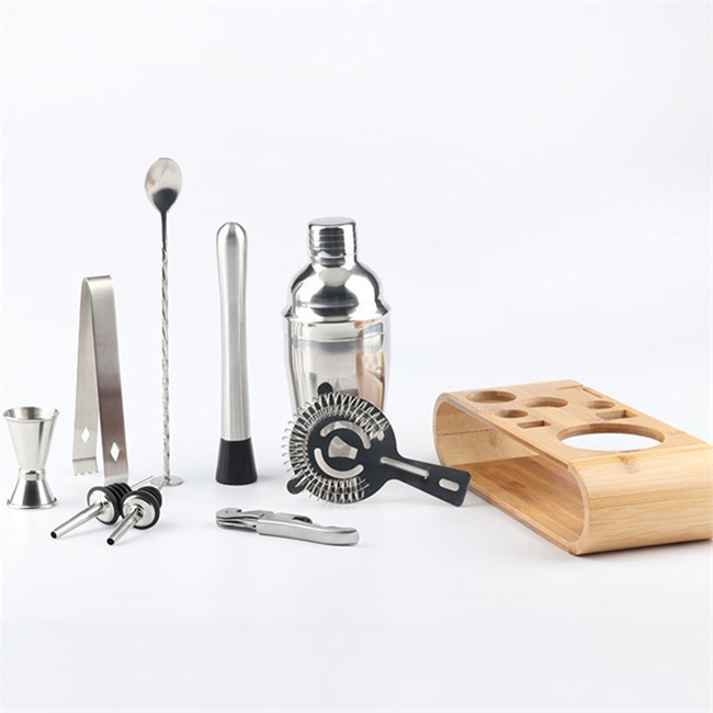Best Selling Set Cocktail Shaker Bartender Kit Stand Bar Accessories