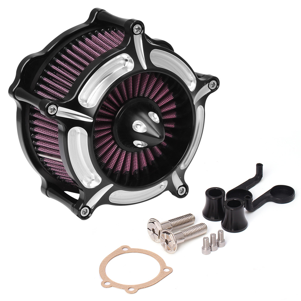 Motorcycle Contrast Cut Turbine Air Cleaner Intake Filter For Harley Sportster XL883 XL1200 1991-2017