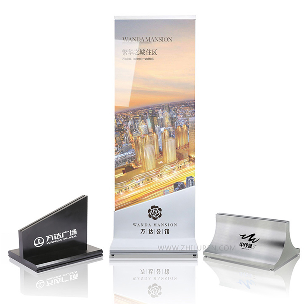 High Quality Portable Aluminum Frame Advertising Roll Up Banner Stand Display