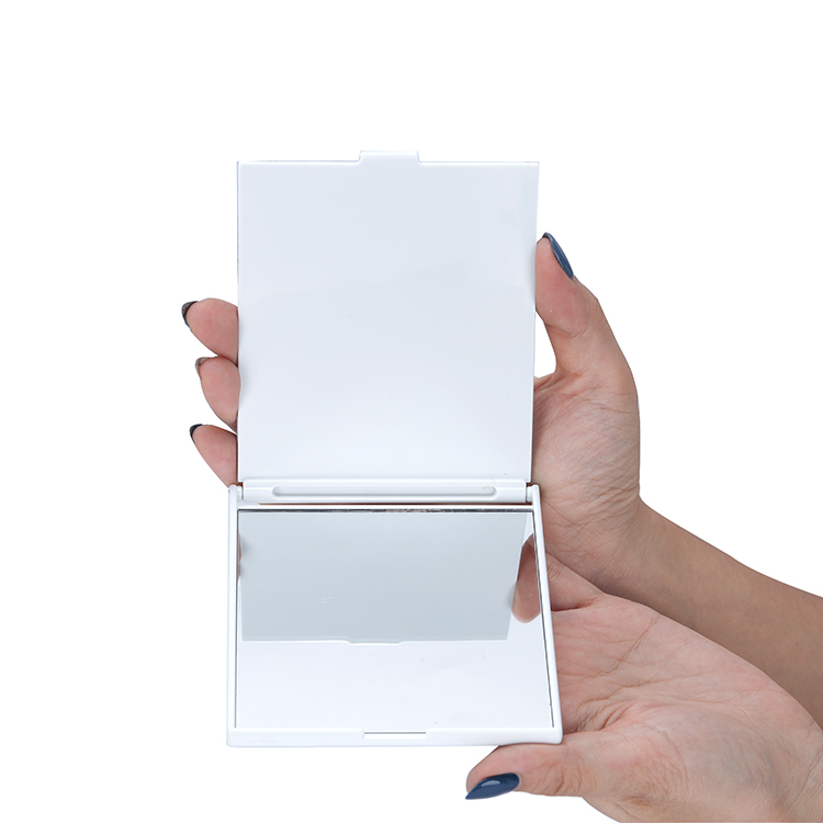 High quality household folding makeup mirror ABS portable square folding makeup mirror