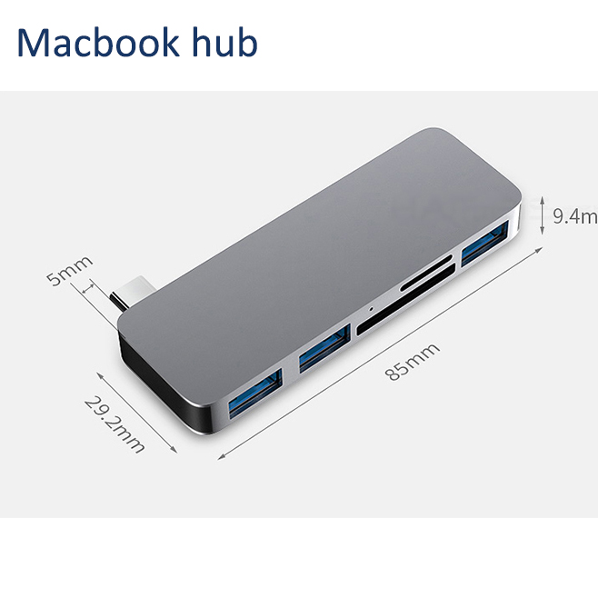 Устройство для чтения карт Colorii C5 Type c USB C до 3 USB A карта 2,0 для macbook 5in1 USB HUB