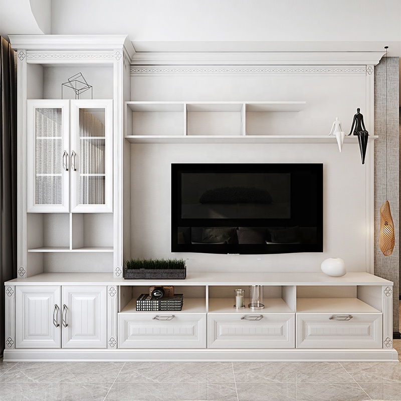 Custom Modern Wall Mount TV Stands Design Living Room Furniture TV Showcase Cabinet Designs