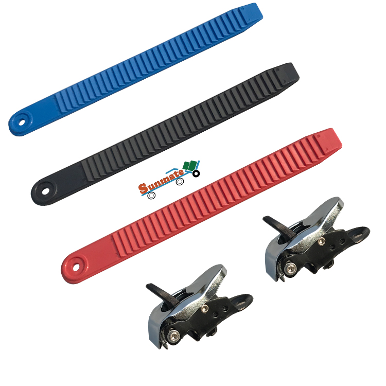 Plastic Black Adjustable Lock Backpack Snowboard Binding Ski Boot Strap Buckle