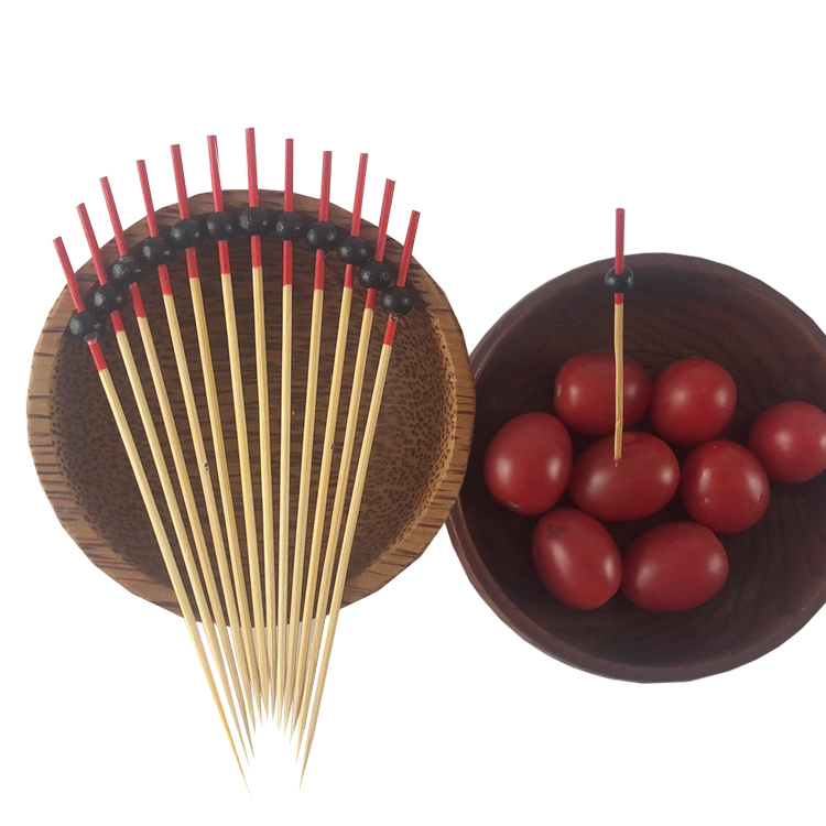 100Pcs High Quality 4.7 Inches Bamboo Sticks Cocktail Picks,Fruit Kabob Skewers Toothpick