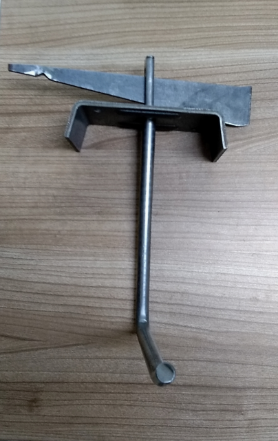 Strong back j hook high quality black metal slatwall