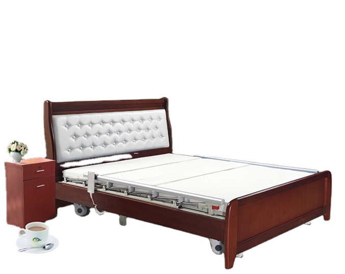 Home care Luxury New wooden modern style smart remote control free used hospital bed