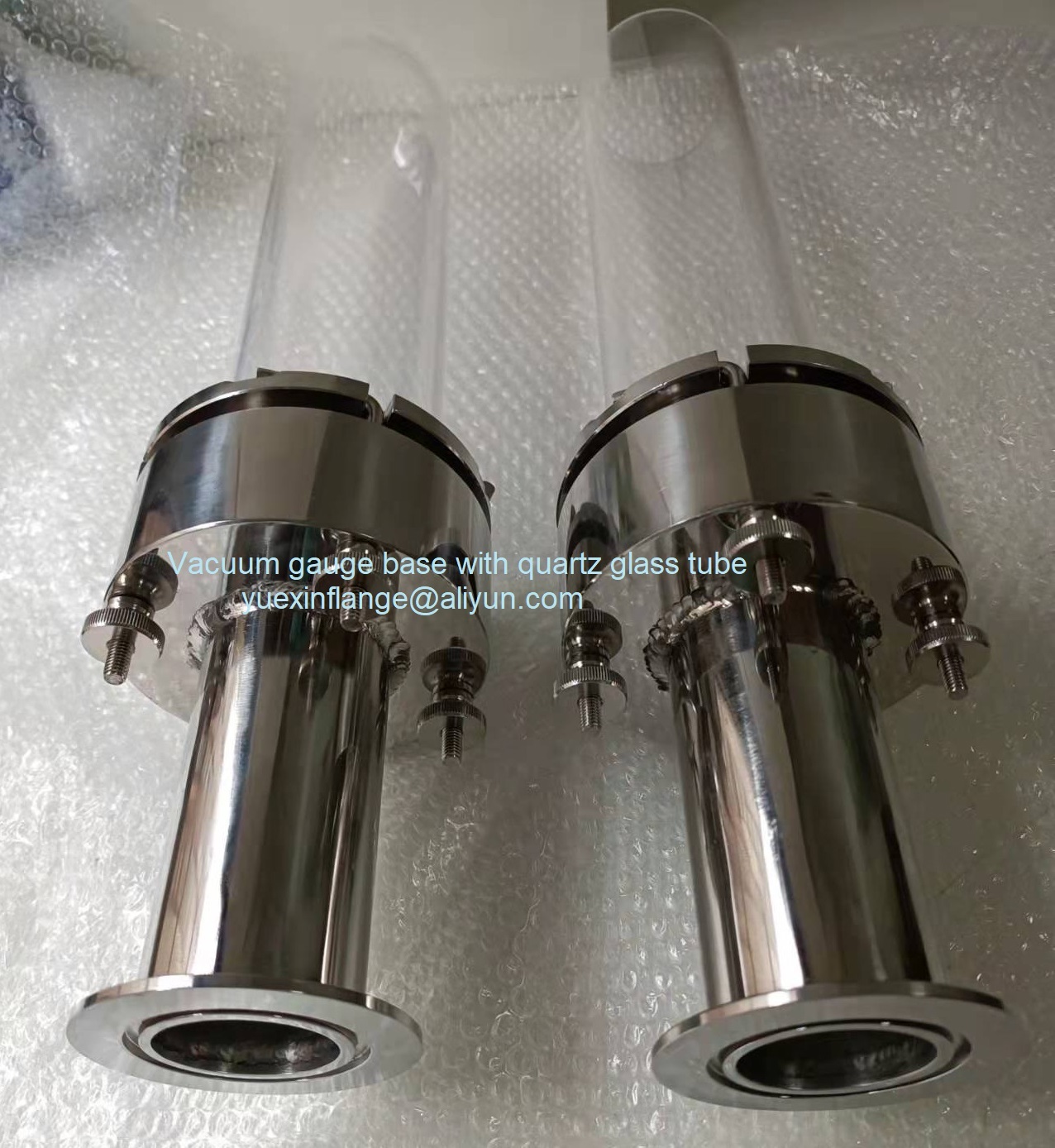 NW50 Vacuum gauge base Quartz glass tube