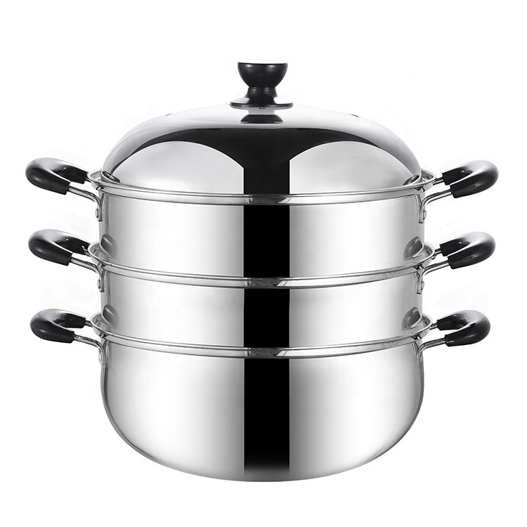 Factory stainless steel high quality cooking pot food steamer pot