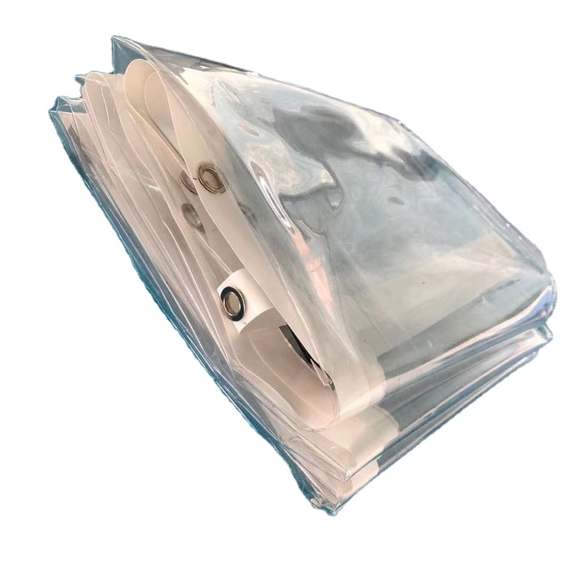 Glass Crystal 310gsm PVC Plastic Transparent Tarpaulin Clear Vinyl Tarps Cover