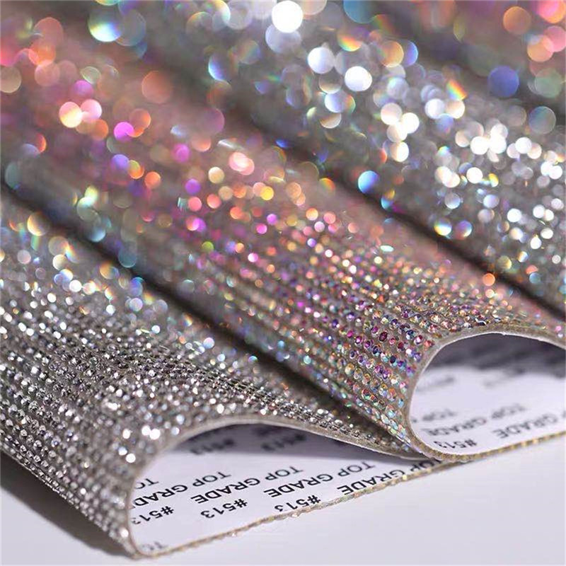 Wholesale 24*40cm Self Adhesive Rhinestone Sheets For Shoes And Clothing Decoration