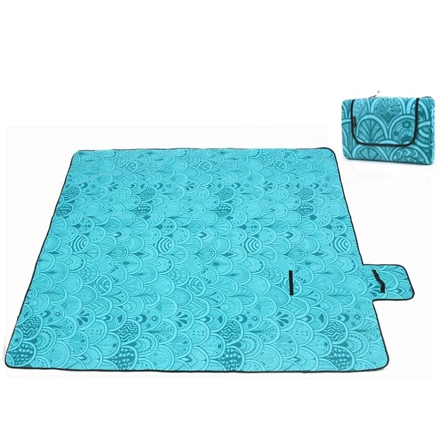 100% Polyester Fleece Waterproof Outdoor Picnic Blanket For Beach Mat Customized Portable Picnic Blanket