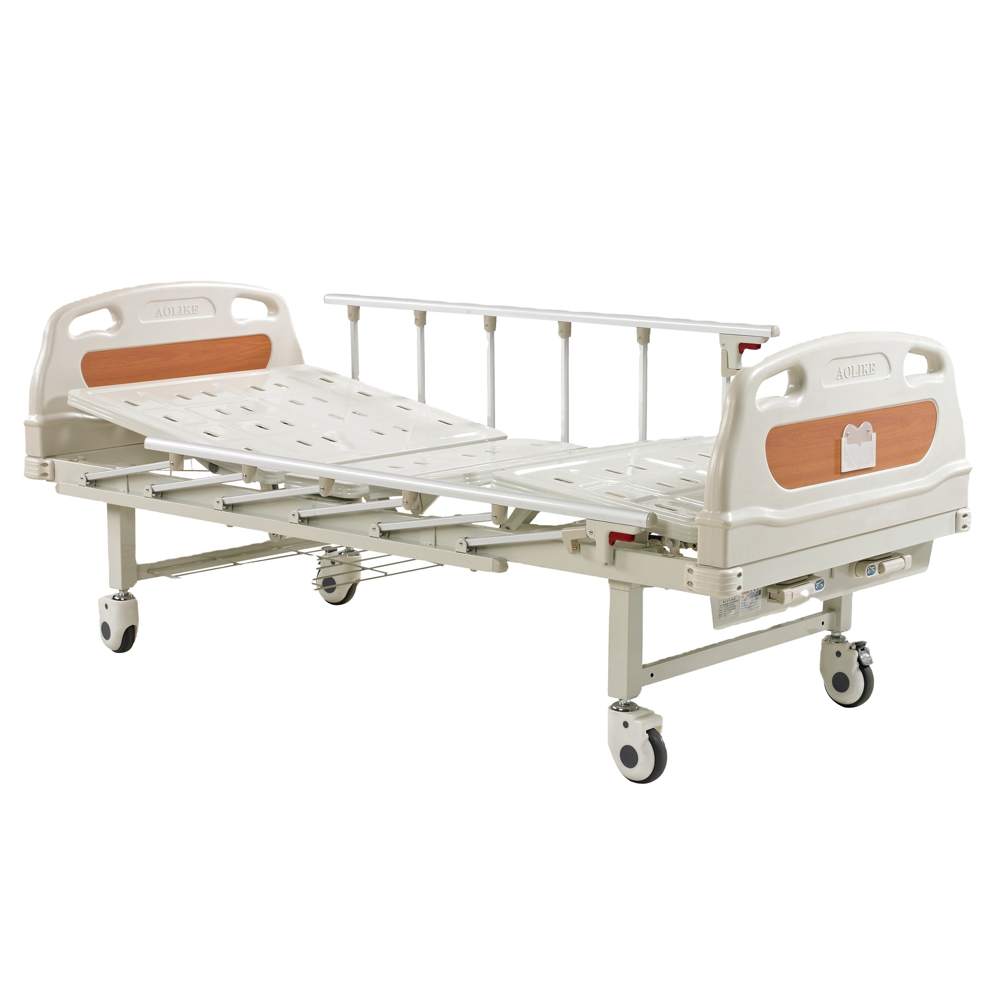 Bestseller Manual Hospital Bed Two Cranks Two Functions-High Quality Aluminium Medical Bed 5 Year Warranty Price Manufacturers