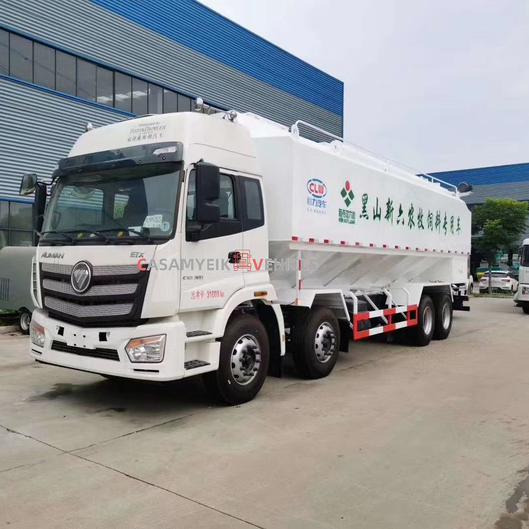 FOTON-AUMAN-ETX-8X4 4mm углеродная Сталь зерна транспортное средство для сыпучих кормов автоцистерна
