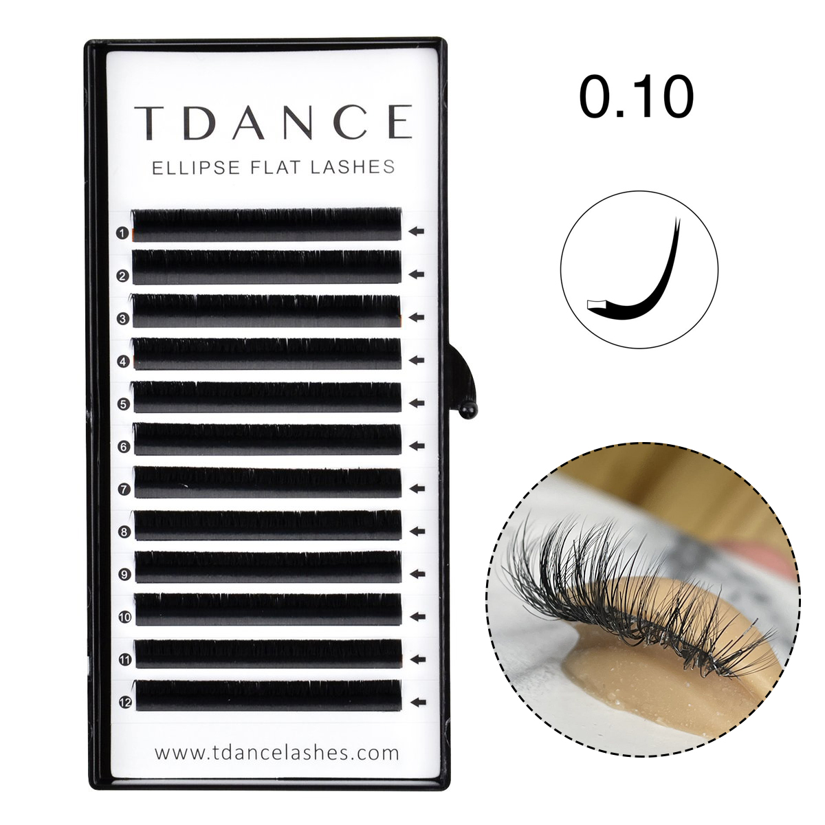 Оптовые продавцы Tdancelashes, плоские ресницы разной длины с фирменной этикеткой