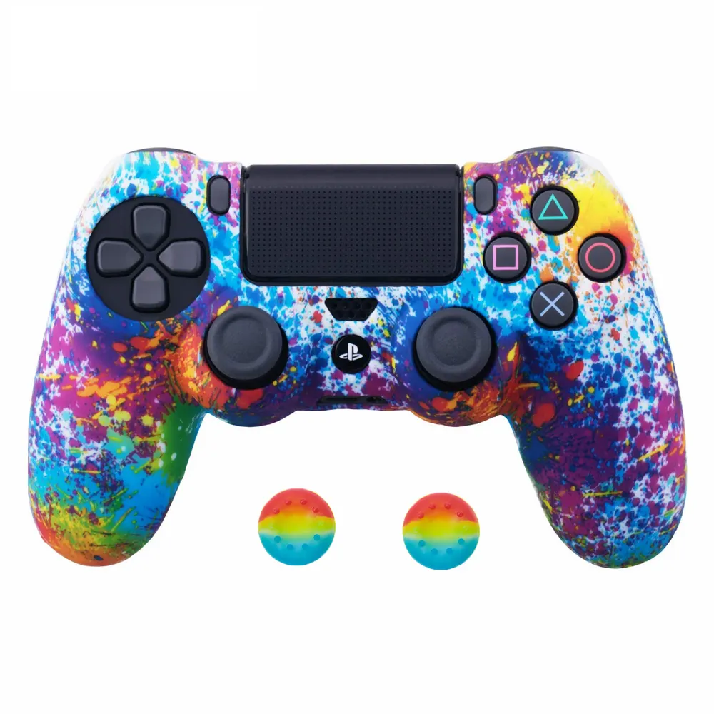 Wholesale ps4 controller rubber case skin grip dualshock 4 silicone cover for ps4 dualshock 4 wireless controller