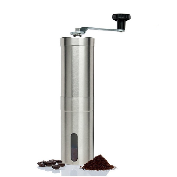 Hot Selling Stainless Steel Coffee Bean Grinder Conical Burr Hand Crank Mill Manual Coffee Grinder