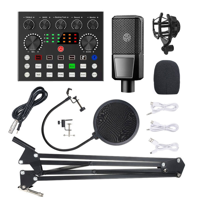 V8S sound card live set capacitor microphone mobile phone computer general TekTalk anchor professional full set