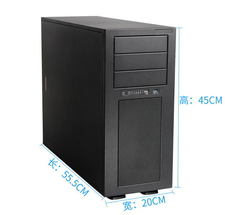 8bay 3,5 "полный башенный корпус DAOHE 19 дюймов Atx 12" x 13 "игровой промышленный корпус с 8 слотами